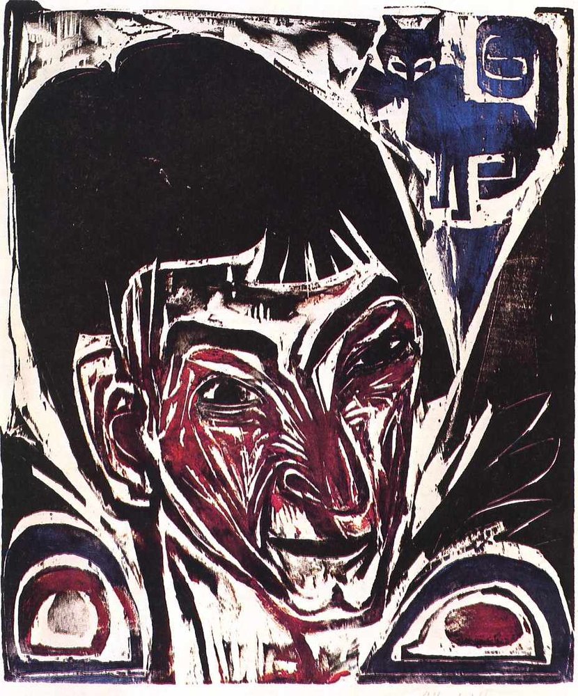 Retrato de Otto Mueller | Otto Mueller | Impressão de arte